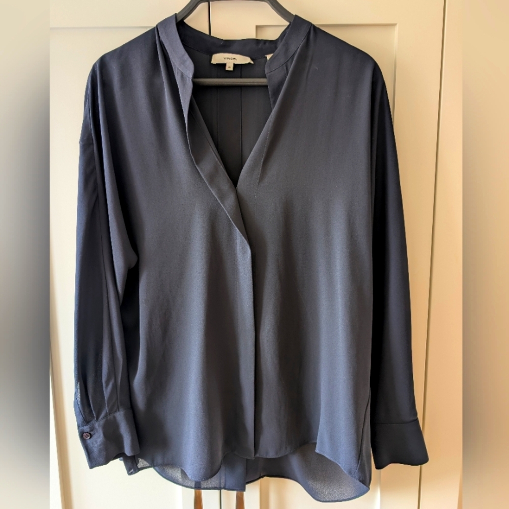 NWOT Vince Navy Blue Blouse - XS